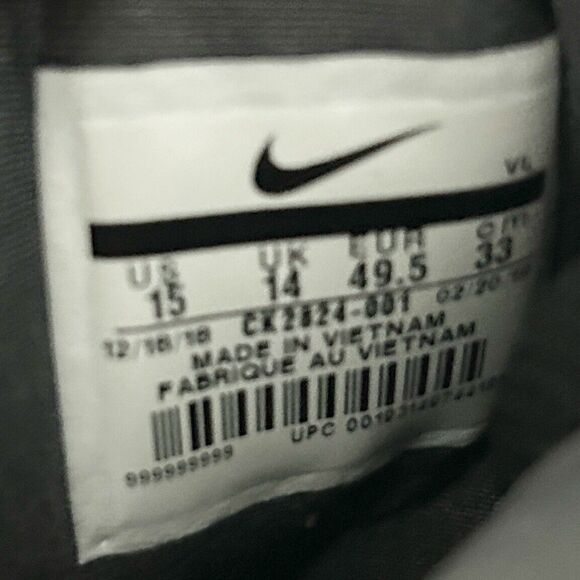 Nike Zoom Force Savage Elite 2 Shark “Black White” Men’s Size 12.5-15 FB Cleats - Picture 9 of 9